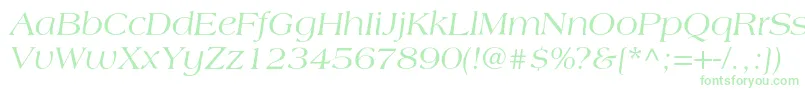 LagunacItalic Font – Green Fonts on White Background