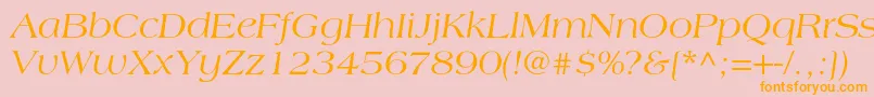 LagunacItalic Font – Orange Fonts on Pink Background