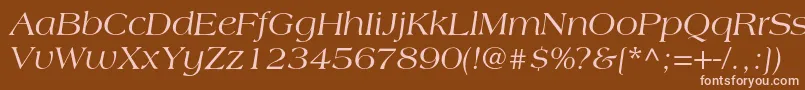 LagunacItalic Font – Pink Fonts on Brown Background