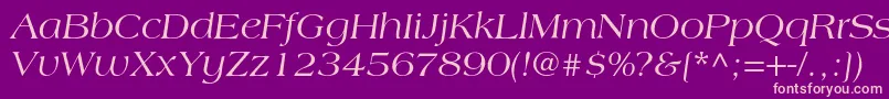 LagunacItalic Font – Pink Fonts on Purple Background