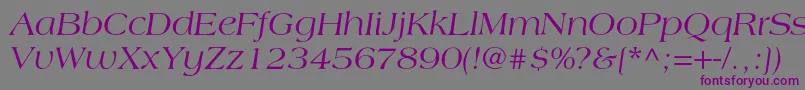 LagunacItalic Font – Purple Fonts on Gray Background