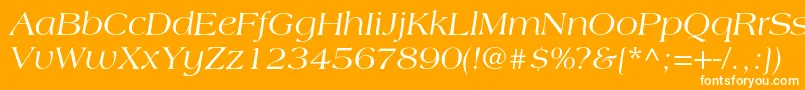 LagunacItalic Font – White Fonts on Orange Background