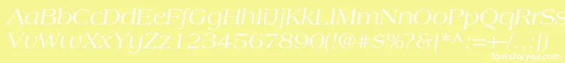 LagunacItalic Font – White Fonts on Yellow Background