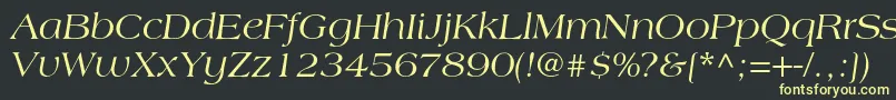 LagunacItalic Font – Yellow Fonts on Black Background