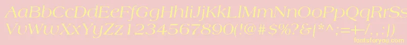 LagunacItalic Font – Yellow Fonts on Pink Background
