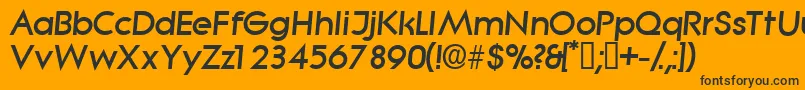 SabordisplaysskItalic-fontti – mustat fontit oranssilla taustalla