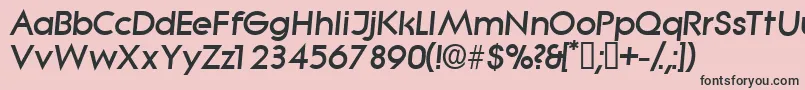 SabordisplaysskItalic-fontti – mustat fontit vaaleanpunaisella taustalla