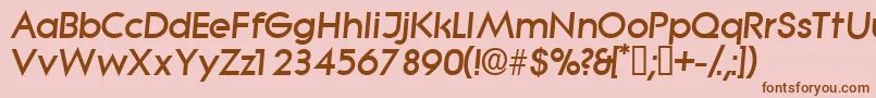 SabordisplaysskItalic Font – Brown Fonts on Pink Background