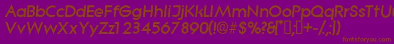 Шрифт SabordisplaysskItalic – коричневые шрифты на фиолетовом фоне