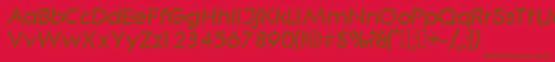 Czcionka SabordisplaysskItalic – brązowe czcionki na czerwonym tle