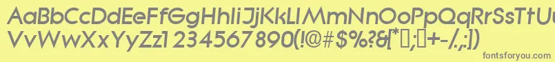 フォントSabordisplaysskItalic – 黄色の背景に灰色の文字