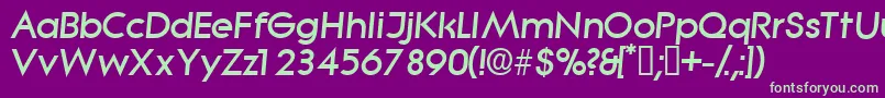 Шрифт SabordisplaysskItalic – зелёные шрифты на фиолетовом фоне