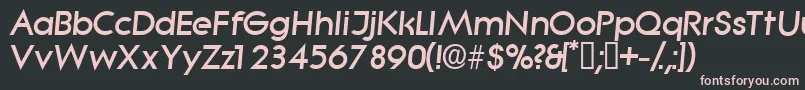 SabordisplaysskItalic-fontti – vaaleanpunaiset fontit mustalla taustalla