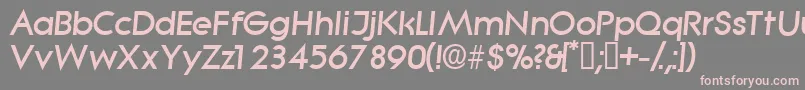 フォントSabordisplaysskItalic – 灰色の背景にピンクのフォント