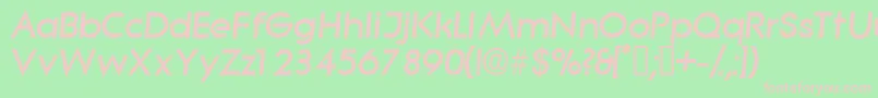 SabordisplaysskItalic-fontti – vaaleanpunaiset fontit vihreällä taustalla
