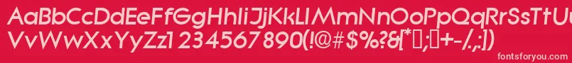Шрифт SabordisplaysskItalic – розовые шрифты на красном фоне
