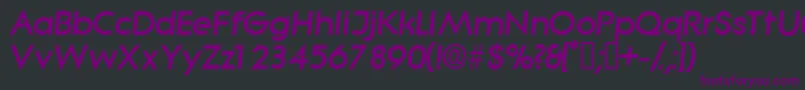 SabordisplaysskItalic-fontti – violetit fontit mustalla taustalla