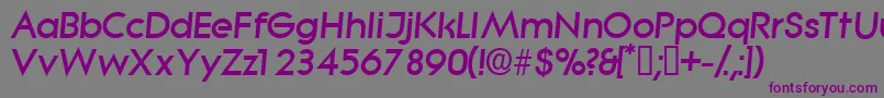 SabordisplaysskItalic-Schriftart – Violette Schriften auf grauem Hintergrund