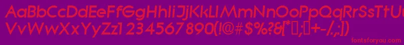 SabordisplaysskItalic Font – Red Fonts on Purple Background