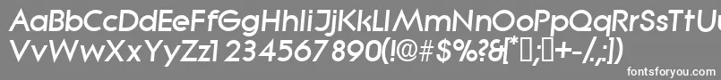 Шрифт SabordisplaysskItalic – белые шрифты на сером фоне