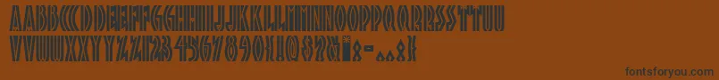 Tropn1 Font – Black Fonts on Brown Background