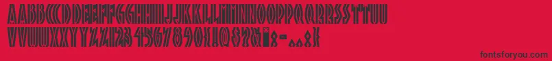 Tropn1 Font – Black Fonts on Red Background