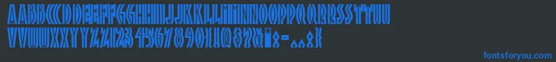 Tropn1 Font – Blue Fonts on Black Background