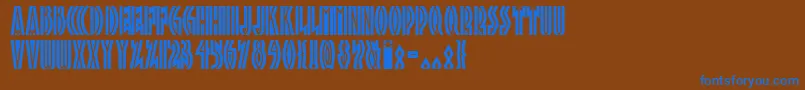 Шрифт Tropn1 – синие шрифты на коричневом фоне