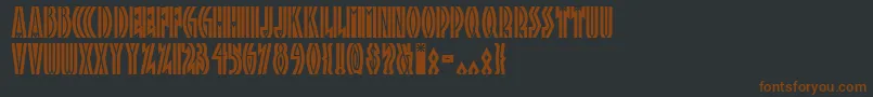 Tropn1-fontti – ruskeat fontit mustalla taustalla