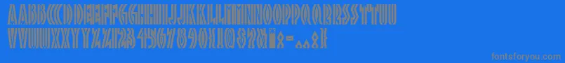 フォントTropn1 – 青い背景に灰色の文字