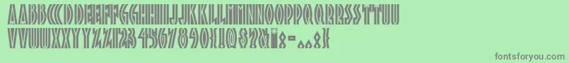 フォントTropn1 – 緑の背景に灰色の文字