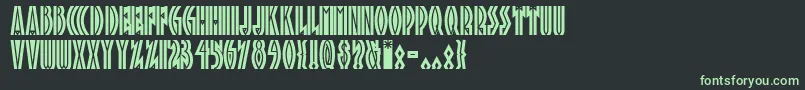 Tropn1 Font – Green Fonts on Black Background