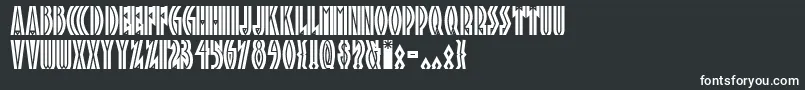 フォントTropn1 – 黒い背景に白い文字