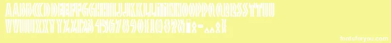 Tropn1 Font – White Fonts on Yellow Background