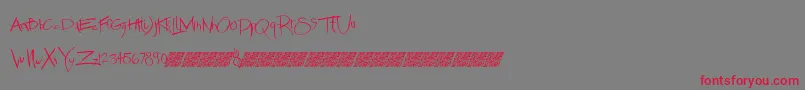 Chronicmethodmb Font – Red Fonts on Gray Background