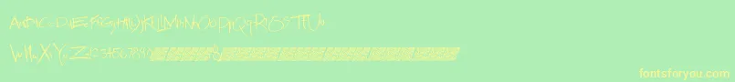 Lisätietoja Chronicmethodmb-fontista Chronicmethodmb-fontti – keltaiset fontit vihreällä taustalla