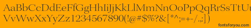 KeplerstdLightextdisp Font – Black Fonts on Orange Background