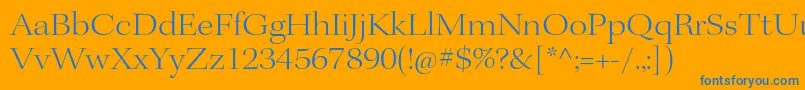 KeplerstdLightextdisp Font – Blue Fonts on Orange Background