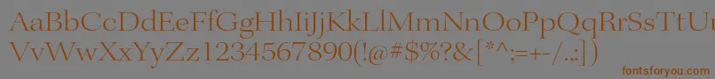 KeplerstdLightextdisp Font – Brown Fonts on Gray Background