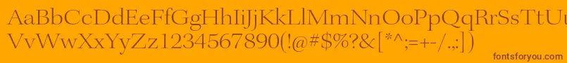 KeplerstdLightextdisp Font – Brown Fonts on Orange Background