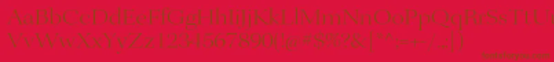 KeplerstdLightextdisp Font – Brown Fonts on Red Background