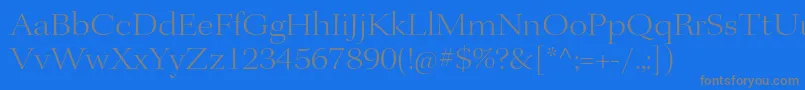 KeplerstdLightextdisp Font – Gray Fonts on Blue Background