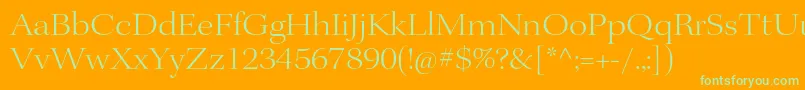 KeplerstdLightextdisp Font – Green Fonts on Orange Background