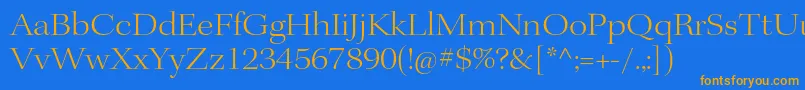 Шрифт KeplerstdLightextdisp – оранжевые шрифты на синем фоне