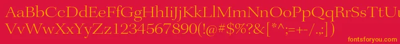 KeplerstdLightextdisp Font – Orange Fonts on Red Background