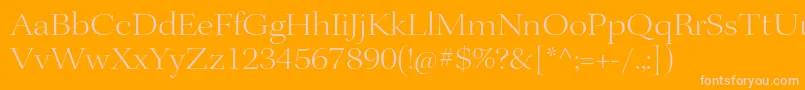 KeplerstdLightextdisp Font – Pink Fonts on Orange Background