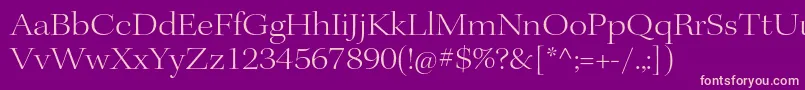KeplerstdLightextdisp Font – Pink Fonts on Purple Background