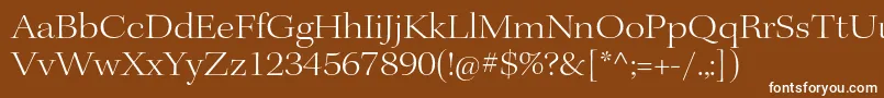フォントKeplerstdLightextdisp – 茶色の背景に白い文字