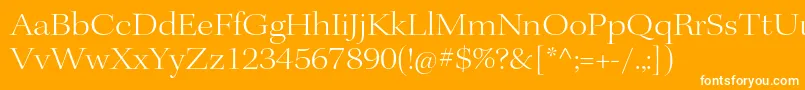 KeplerstdLightextdisp Font – White Fonts on Orange Background