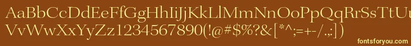 KeplerstdLightextdisp Font – Yellow Fonts on Brown Background